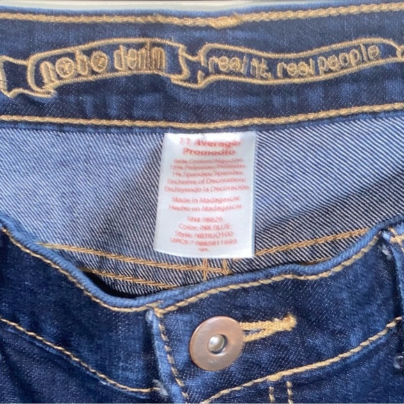 No Boundaries Denim Women’s Juniors Dark Blue Wash Mid Rise Bootcut Jeans Sz 11 - Picture 5 of 16